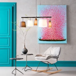 KARE Design Tableau Touched Flower Boat Bleu-Fuchsia 120X160Cm Online