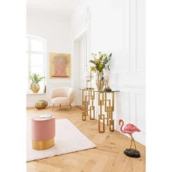 KARE Design Tableau Touched Flower Boat Dore-Fuchsia 80X100Cm New
