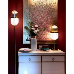KARE Design Tableau Touched Flower Boat Dore-Fuchsia 80X100Cm New