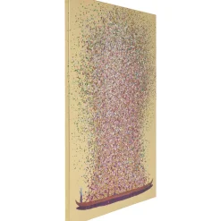 KARE Design Tableau Touched Flower Boat Dore-Fuchsia 80X100Cm New