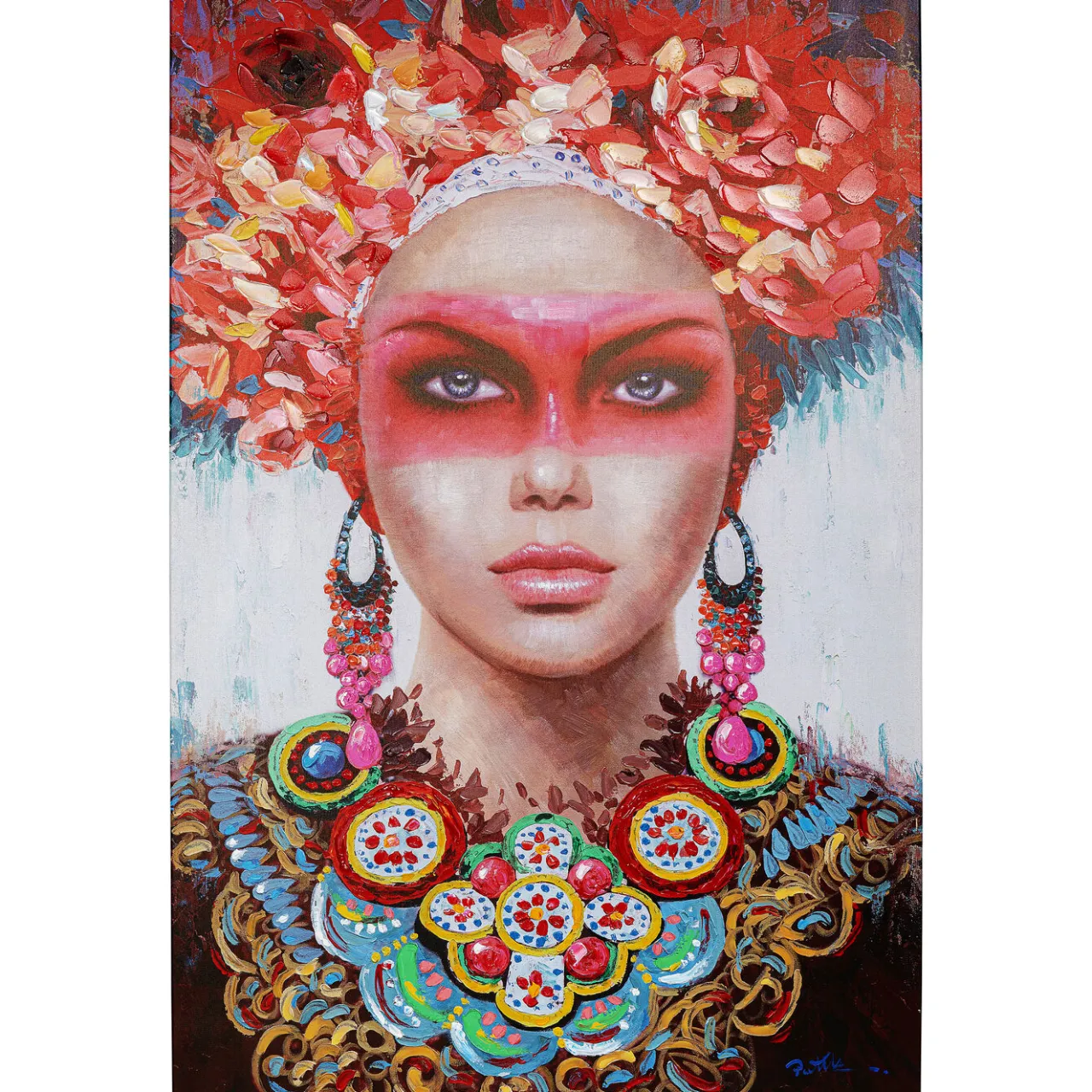 KARE Design Tableau Touched Red Eye Lady 90X140 Hot