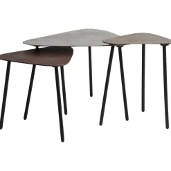 KARE Design Tables Basses Loft Triangle Vintage (Set De 3) Sale