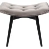 KARE Design Tabouret Black Vicky Velours Gris 46X59Cm Hot
