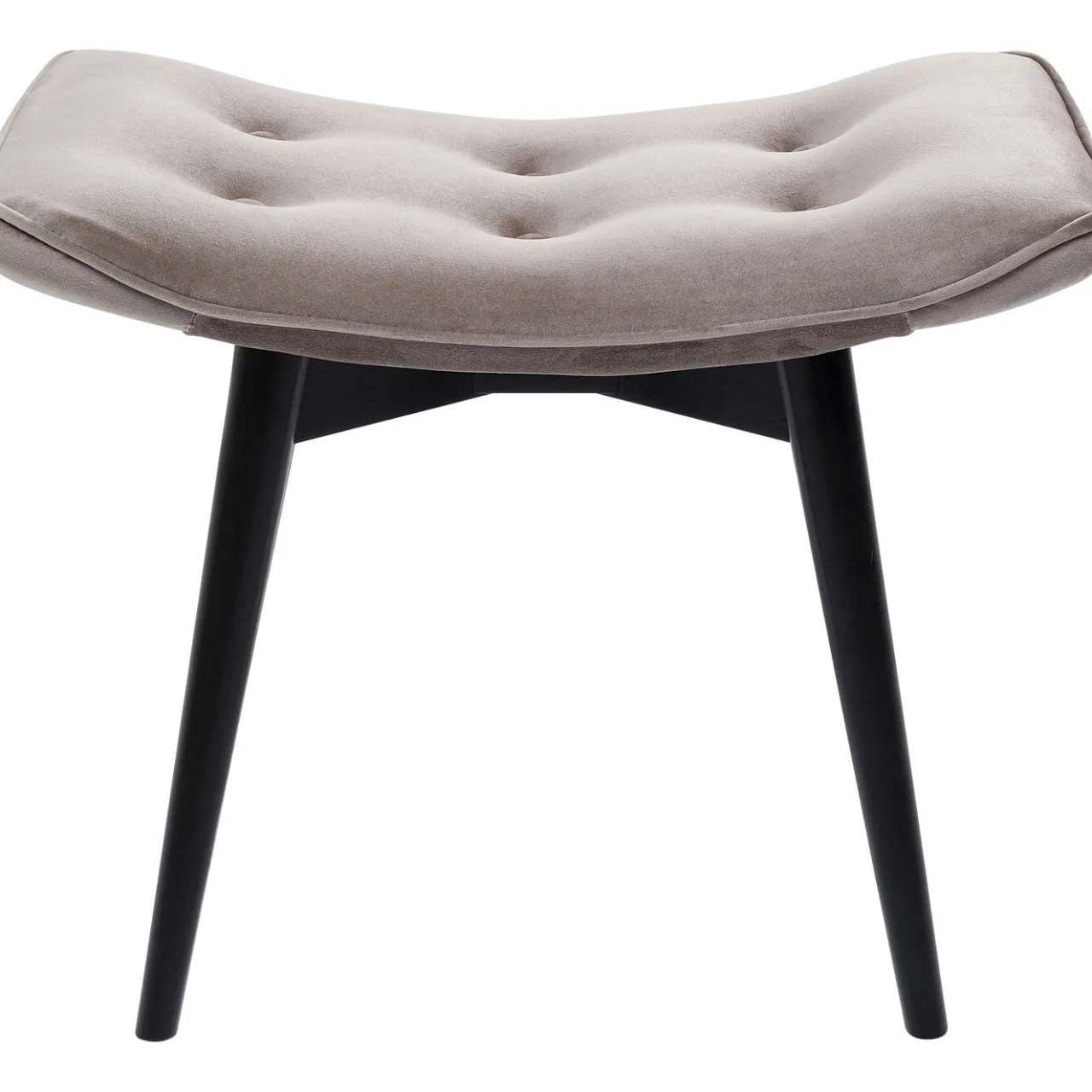 KARE Design Tabouret Black Vicky Velours Gris 46X59Cm Hot