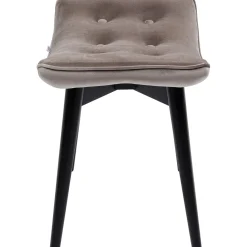 KARE Design Tabouret Black Vicky Velours Gris 46X59Cm Hot