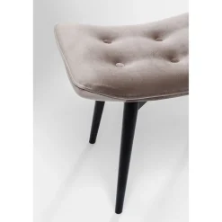 KARE Design Tabouret Black Vicky Velours Gris 46X59Cm Hot