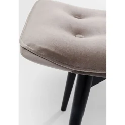 KARE Design Tabouret Black Vicky Velours Gris 46X59Cm Hot