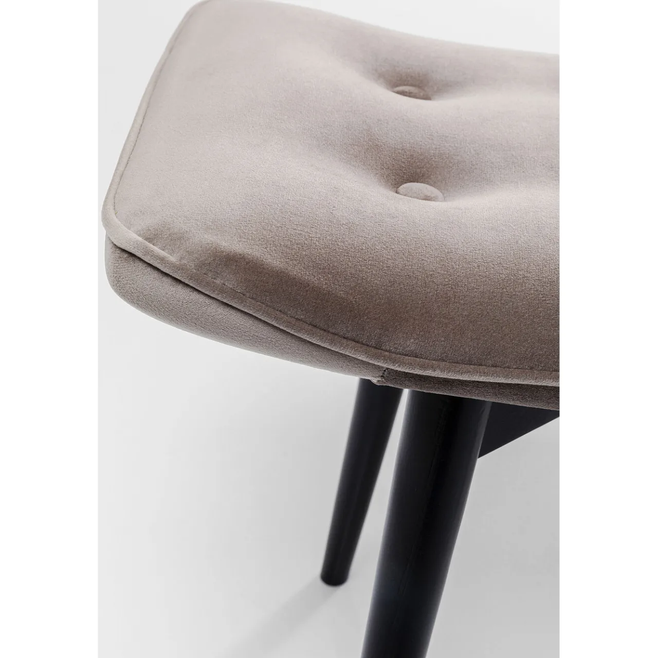 KARE Design Tabouret Black Vicky Velours Gris 46X59Cm Hot