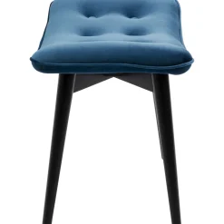 KARE Design Tabouret Black Vicky Velours Bleu Petrole 59X37Cm Outlet