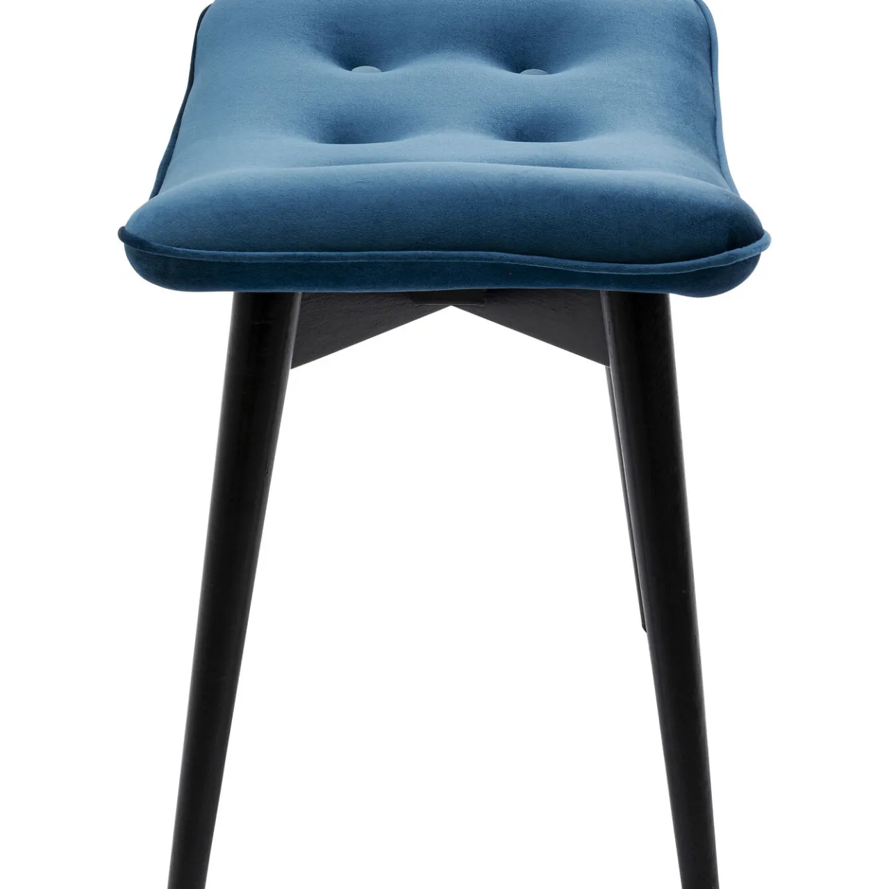 KARE Design Tabouret Black Vicky Velours Bleu Petrole 59X37Cm Outlet
