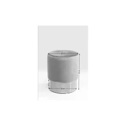 KARE Design Tabouret Cherry Gris Clair Silver O35Cm Discount
