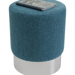 KARE Design Tabouret Cherry Lina Bleu Argente O35Cm Outlet