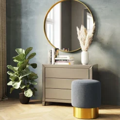 KARE Design Tabouret Cherry Lina Bleu Clair Laiton O35Cm New