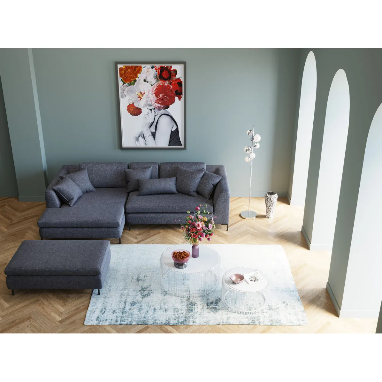KARE Design Tabouret Gianni Gris