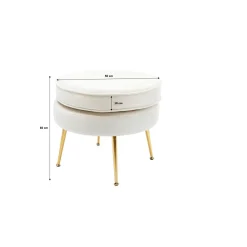 KARE Design Tabouret Water Lily Beige O50Cm Online