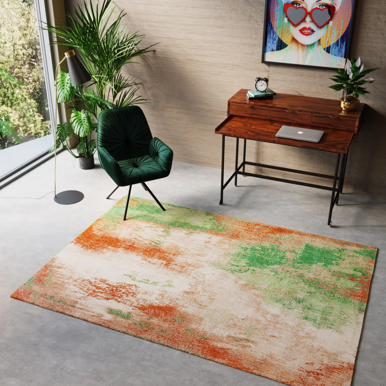 KARE Design Tapis Downtown Vert 170X240Cm Outlet