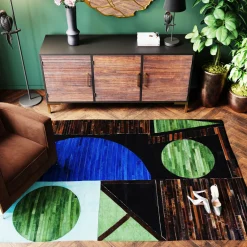 KARE Design Tapis En Cuir Shifted 170X240Cm Outlet
