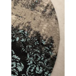 KARE Design Tapis Kelim Ornament Turquoise O200Cm Hot
