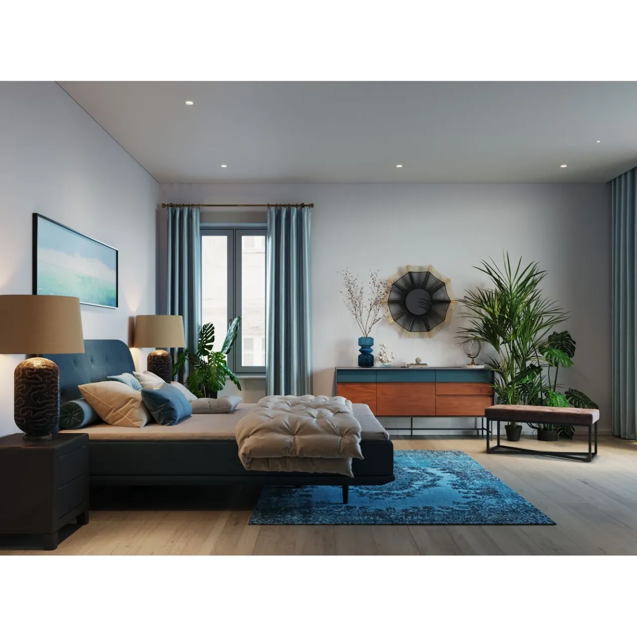 KARE Design Tapis Kelim Pop Turquoise 200X300Cm Outlet