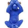 KARE Design Tirelire Monkey Mizaru Bleu New