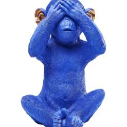 KARE Design Tirelire Monkey Mizaru Bleu New
