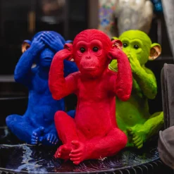 KARE Design Tirelire Monkey Mizaru Bleu New