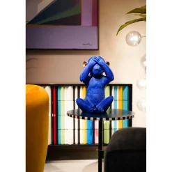 KARE Design Tirelire Monkey Mizaru Bleu New