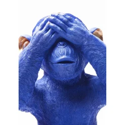 KARE Design Tirelire Monkey Mizaru Bleu New
