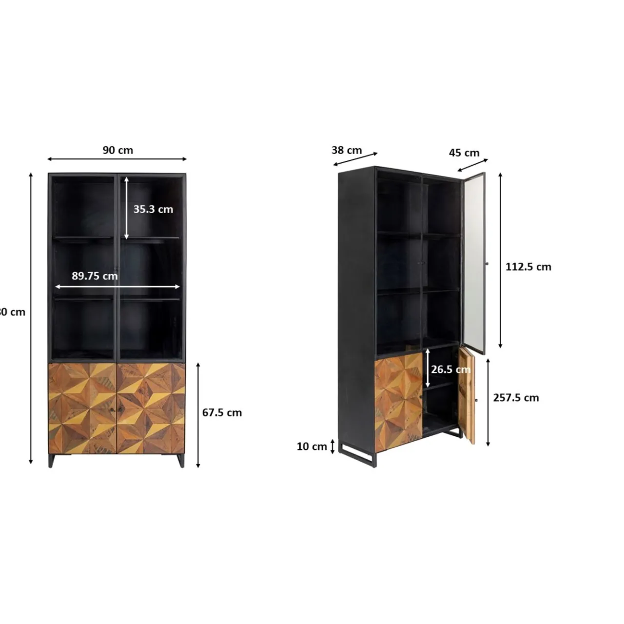KARE Design Vitrine Illusion Dore 90X180Cm Discount